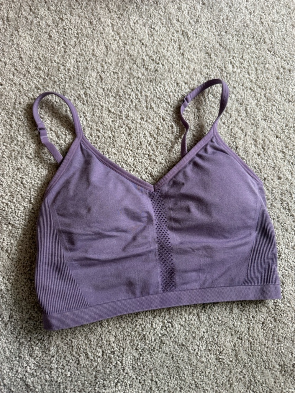 Fabletics Mauve Purple Seamless V-Neck Bralette